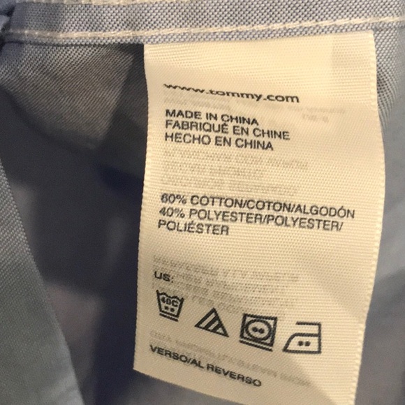 Boys Tommy Blue Dress Shirt - Picture 7 of 8